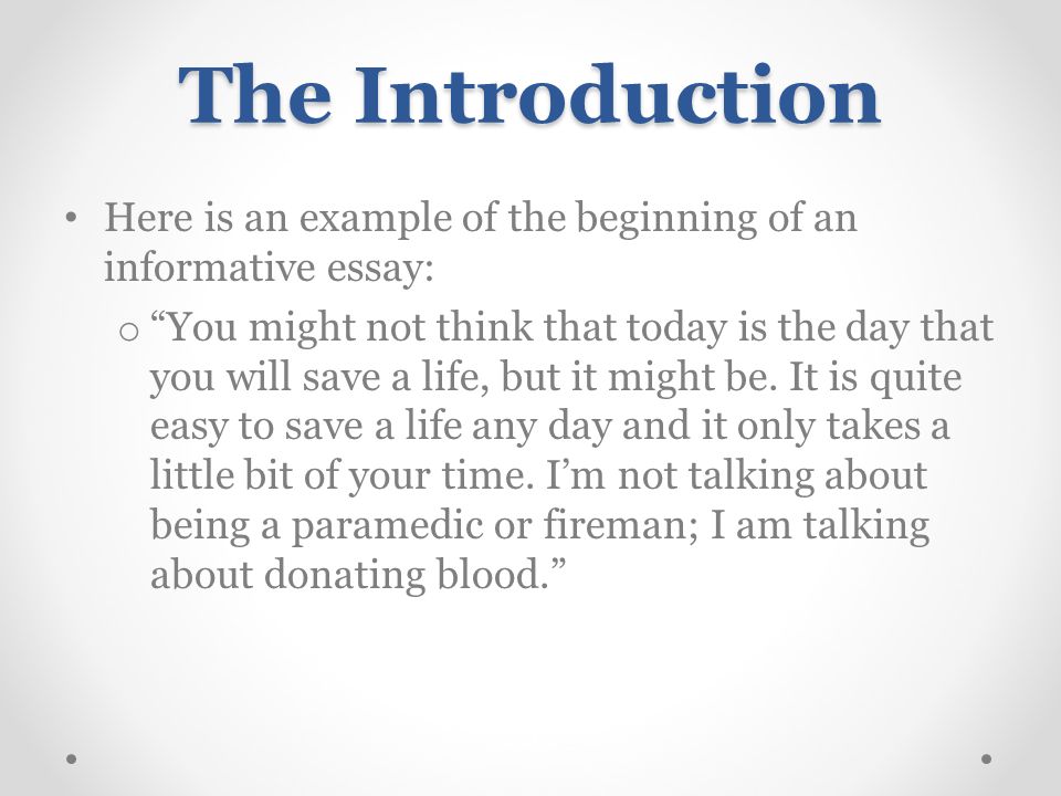 How to Write an Informative Essay